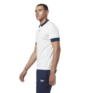 Bluza Męskie Reebok Classic Football Polo Białe PL 85AZDHY